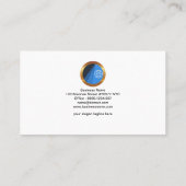 はっきりしたなオレンジボーダー灰色の紙の折目のデザイン 名刺 (裏面)