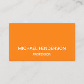 はっきりしたなオレンジ最小主義のモダンな名刺 名刺 (正面)