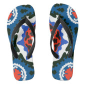 はっきりしたなオーナメントが付いているSuzaniパターン ビーチサンダル (フットベッド)