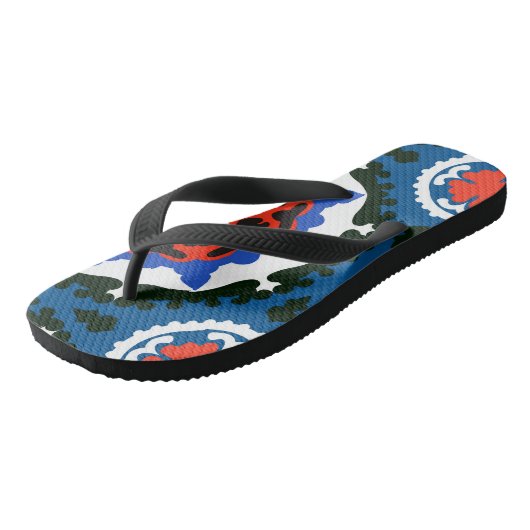 はっきりしたなオーナメントが付いているSuzaniパターン ビーチサンダル (アングル)