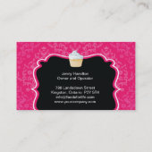 はっきりしたなカップケーキのベーカリーの名刺 名刺 (裏面)