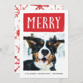 はっきりしたなキルトにされたメリークリスマス シーズンカード (正面/裏面)
