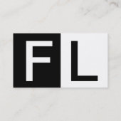 はっきりしたなコントラストの人目を引く白黒のプロフィールカード 名刺 (裏面)