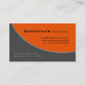 はっきりしたなサロンのスパの名刺のオレンジ灰色2 名刺 (裏面)