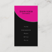 はっきりしたなサロンのスパの名刺のピンクの灰色 名刺 (裏面)