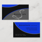 はっきりしたなサロンのスパの名刺のロイヤルブルー灰色2H 名刺 (正面/裏面)