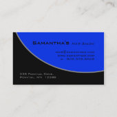 はっきりしたなサロンのスパの名刺のロイヤルブルー灰色2H 名刺 (裏面)