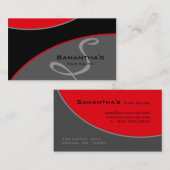 はっきりしたなサロンのスパの名刺の赤い灰色2 名刺 (正面/裏面)