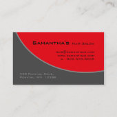 はっきりしたなサロンのスパの名刺の赤い灰色2 名刺 (裏面)