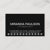 はっきりしたなサロンの顧客のロイヤリティカード ロイヤリティカード (裏面)