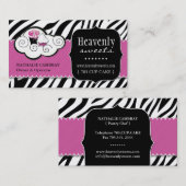 はっきりしたなシマウマのプリントのベーカリーの名刺 名刺 (正面/裏面)