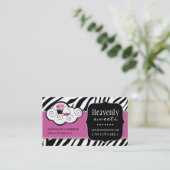 はっきりしたなシマウマのプリントのベーカリーの名刺 名刺 (スタンド正面)