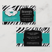 はっきりしたなシマウマのプリントのベーカリーの名刺 名刺 (正面/裏面)