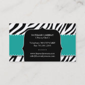 はっきりしたなシマウマのプリントのベーカリーの名刺 名刺 (裏面)