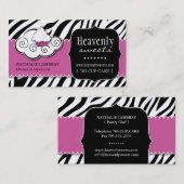 はっきりしたなシマウマのプリントのベーカリーの名刺 名刺 (正面/裏面)