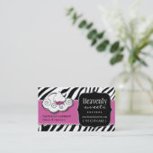 はっきりしたなシマウマのプリントのベーカリーの名刺 名刺 (スタンド正面)