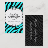 はっきりしたなシマウマのプリントの宝石類デザイナー名刺 名刺 (正面/裏面)