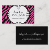 はっきりしたなシマウマのプリントの宝石類デザイナー名刺 名刺 (正面/裏面)