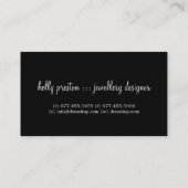 はっきりしたなシマウマのプリントの宝石類デザイナー名刺 名刺 (裏面)