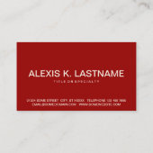 はっきりしたなタイ(カスタマイズ可能な色) 名刺 (裏面)