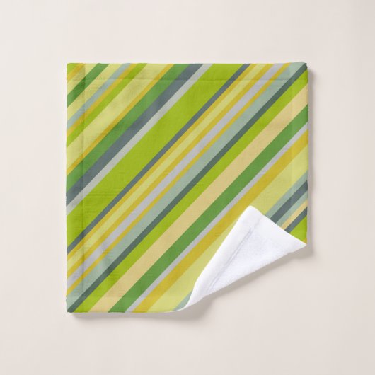 はっきりしたなタケは数々のストライプパターン|モノグラムを着色します バスタオルセット (ウォッシュタオル)