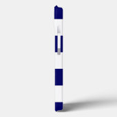 はっきりしたなチェック模様の海軍および白いパターン Case-Mate iPhoneケース (裏面 / 左)