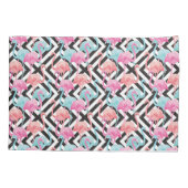 はっきりしたなデザインパターンのフラミンゴ 枕カバー (裏面-左)