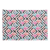 はっきりしたなデザインパターンのフラミンゴ 枕カバー (裏面-右)