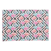 はっきりしたなデザインパターンのフラミンゴ 枕カバー (正面右)