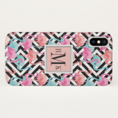 はっきりしたなデザインパターンのフラミンゴ Case-Mate iPhoneケース (裏面(横))