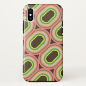 はっきりしたなネオンピンク及び緑のリング抽象的なパターン箱 Case-Mate iPhoneケース (裏面)