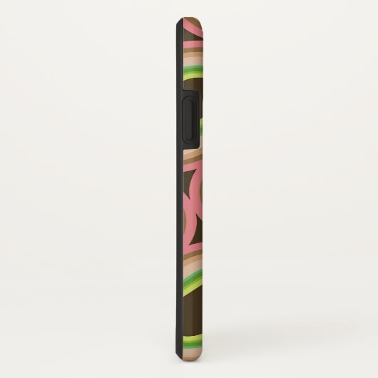 はっきりしたなネオンピンク及び緑のリング抽象的なパターン箱 Case-Mate iPhoneケース (裏面/右)