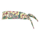 はっきりしたなハワイの花のMonsteraのシュロの葉のプルメリア タイヘッドバンド (回転90)