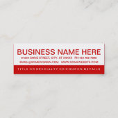 はっきりしたなピザ顧客のロイヤリティ ロイヤリティカード (裏面)