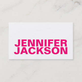 はっきりしたなピンクのミニマリストのカッコいいの名刺 名刺