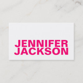 はっきりしたなピンクのミニマリストのカッコいいの名刺 名刺