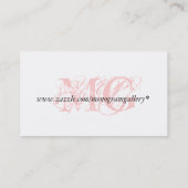 はっきりしたなピンク、黒いシマウマのストライプな名刺 名刺 (裏面)