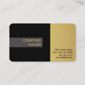 はっきりしたなブラシをかけられた金ゴールドの専門の名刺 名刺 (裏面)