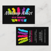 はっきりしたなブラシストロークメーキャップアーティスト 名刺 (正面/裏面)