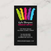 はっきりしたなブラシストロークメーキャップアーティスト 名刺 (裏面)