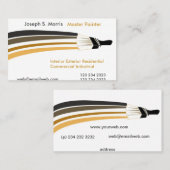 はっきりしたなブラシストローク専門の塗装業者 名刺 (正面/裏面)