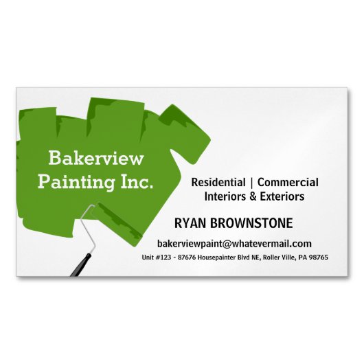 はっきりしたなプロ塗装業者サービス マグネット名刺 (正面)