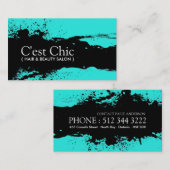 はっきりしたなヘアーサロンの名刺 名刺 (正面/裏面)