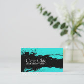 はっきりしたなヘアーサロンの名刺 名刺 (スタンド正面)