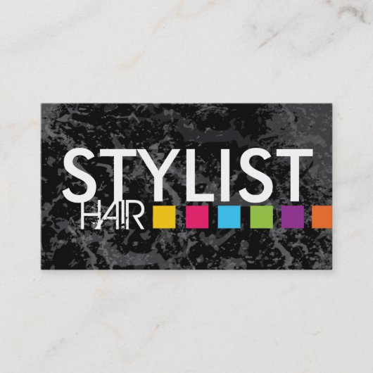 はっきりしたなヘアーサロンの名刺 名刺 (正面)