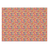 はっきりしたなボヘミアのオレンジ庭のプリント テーブルクロス (正面(横))