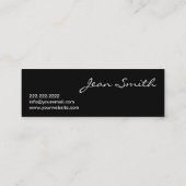 はっきりしたなボーダーファッションのスタイリストの小型名刺 スキニー名刺 (裏面)