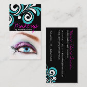 はっきりしたなメーキャップアーティストの名刺のテンプレート 予約カード (正面/裏面)