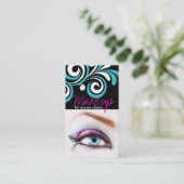 はっきりしたなメーキャップアーティストの名刺のテンプレート 予約カード (スタンド正面)