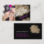 はっきりしたなメーキャップアーティストの名刺のテンプレート 名刺 (正面/裏面)